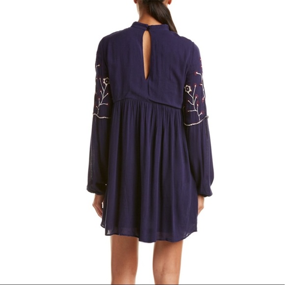 Parker Sadie Embroidered Peasant Shift Dress - Picture 2 of 13